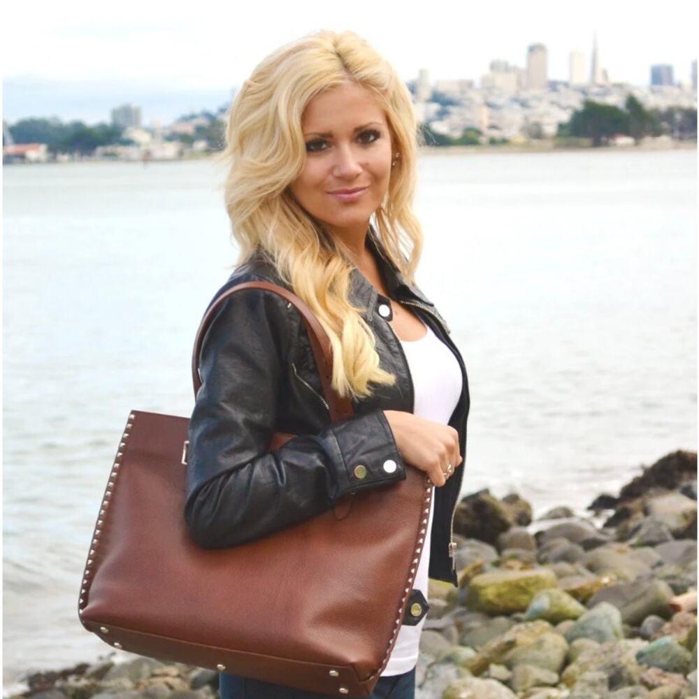 Alicia Klein Simone Bag Brown Leather - Retails for $325